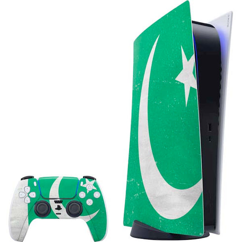 Pakistan Flag Distressed PS5 Digital Edition Bundle Skin