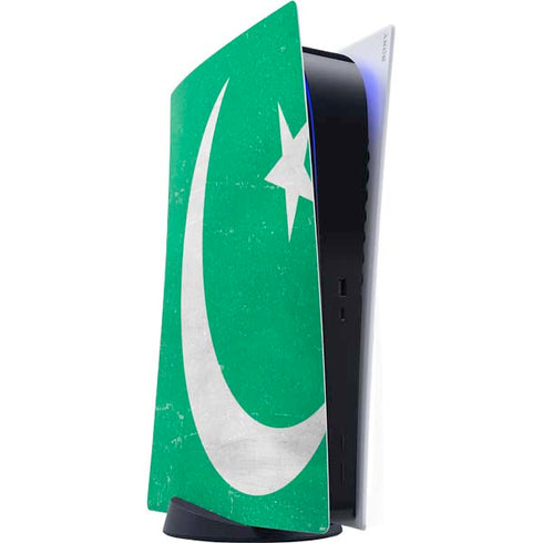Pakistan Flag Distressed PS5 Digital Edition Console Skin