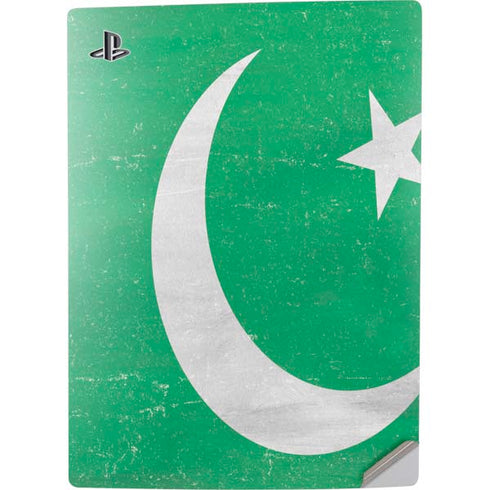 Pakistan Flag Distressed PS5 Digital Edition Console Skin