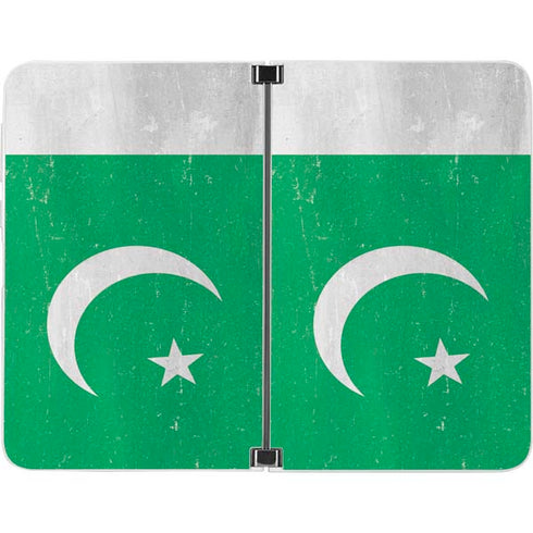 Pakistan Flag Distressed Surface Duo Skin
