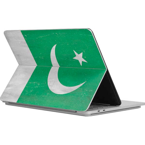 Pakistan Flag Distressed Surface Laptop Studio Skin