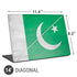 Pakistan Flag Distressed Universal Laptop 14in (11.4 x 8.2in) Skin