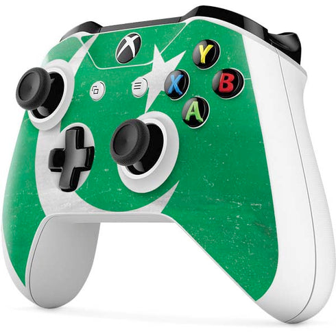 Pakistan Flag Distressed Xbox One S Controller Skin