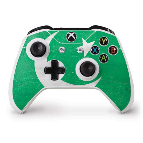Pakistan Flag Distressed Xbox One S Controller Skin