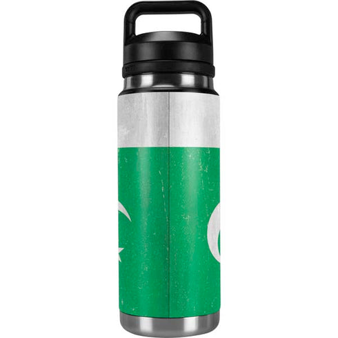 Pakistan Flag Distressed YETI Rambler 26oz Bottle Skin