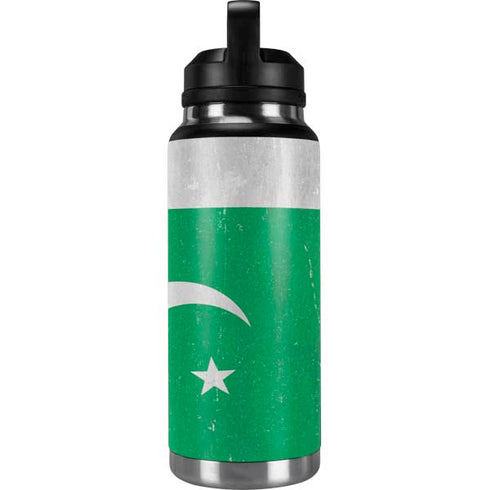 Pakistan Flag Distressed YETI Rambler 36oz Bottle Skin