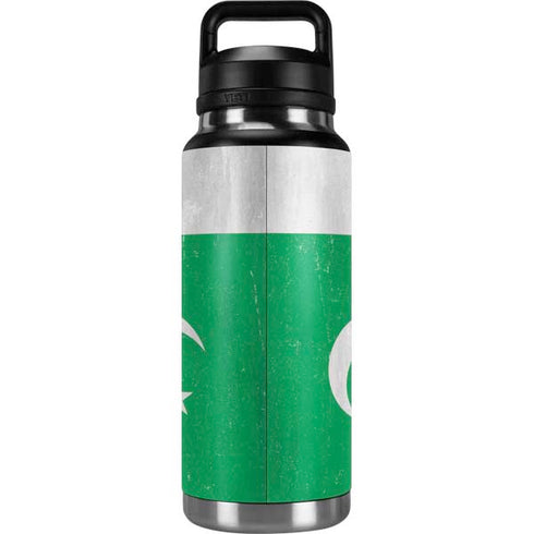 Pakistan Flag Distressed YETI Rambler 36oz Bottle Skin