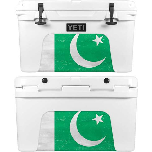 Pakistan Flag Distressed YETI Tundra 45 Hard Cooler Skin