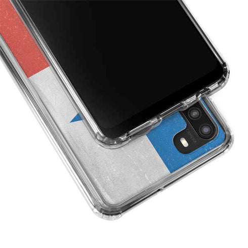 Panama Flag Distressed Galaxy A21 Clear Case