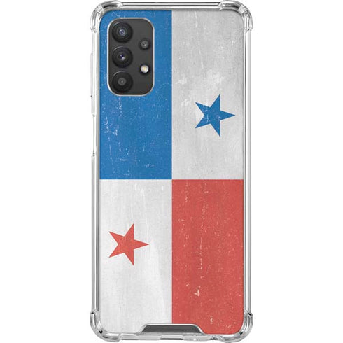 Panama Flag Distressed Galaxy A32 5G Clear Case