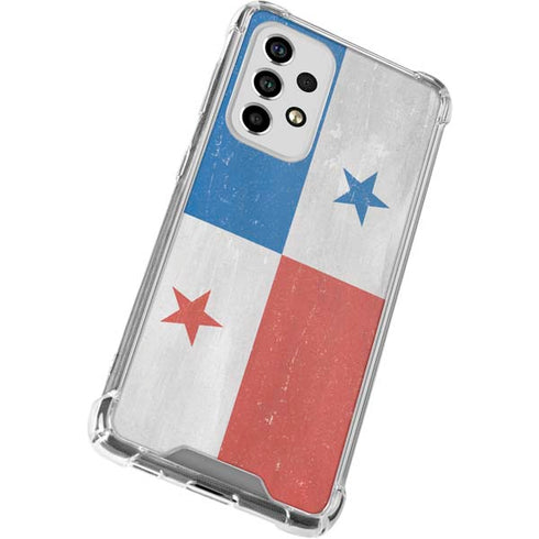 Panama Flag Distressed Galaxy A53 5G Clear Case