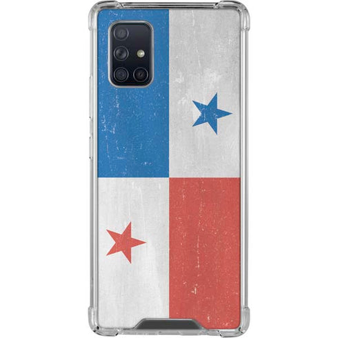Panama Flag Distressed Galaxy A71 5G Clear Case