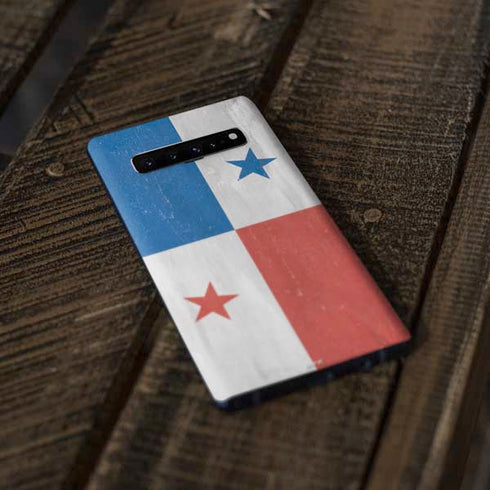 Panama Flag Distressed Galaxy S10 Skin