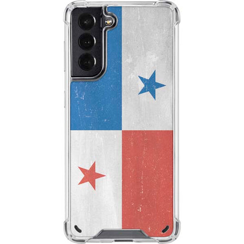 Panama Flag Distressed Galaxy S21 5G Clear Case