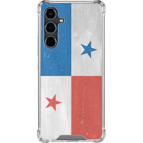 Panama Flag Distressed Galaxy S23 FE Clear Case