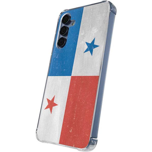 Panama Flag Distressed Galaxy S24 Clear Case