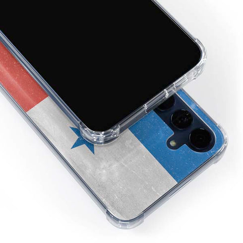 Panama Flag Distressed Galaxy S24 Clear Case