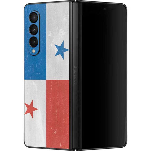 Panama Flag Distressed Galaxy Z Fold3 5G Skin
