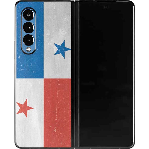 Panama Flag Distressed Galaxy Z Fold3 5G Skin