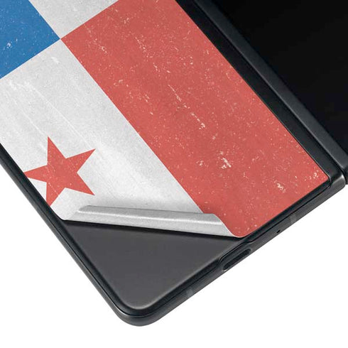 Panama Flag Distressed Galaxy Z Fold3 5G Skin