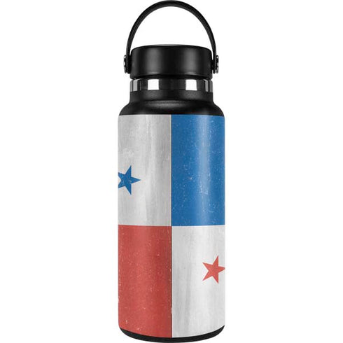 Panama Flag Distressed Hydro Flask 32oz Wide Mouth Skin
