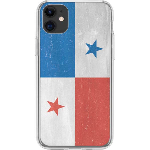 Panama Flag Distressed iPhone 11 Clear Case