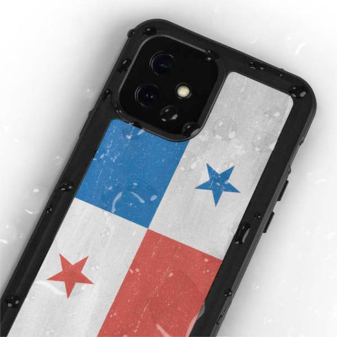 Panama Flag Distressed iPhone 12 Waterproof Case