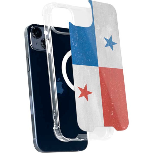 Panama Flag Distressed iPhone 14 Plus MagSafe Case