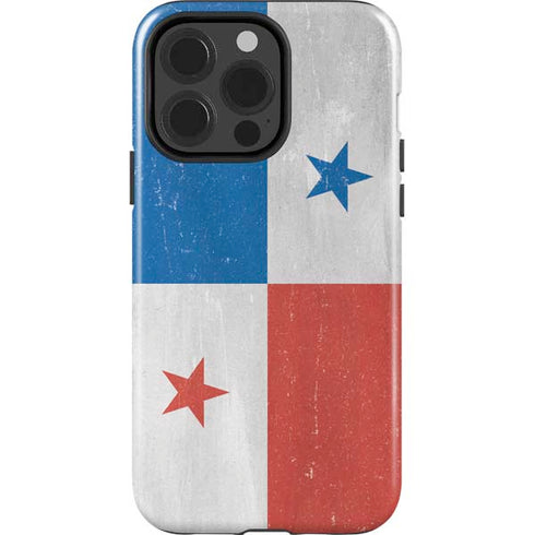Panama Flag Distressed iPhone 14 Pro Impact Case