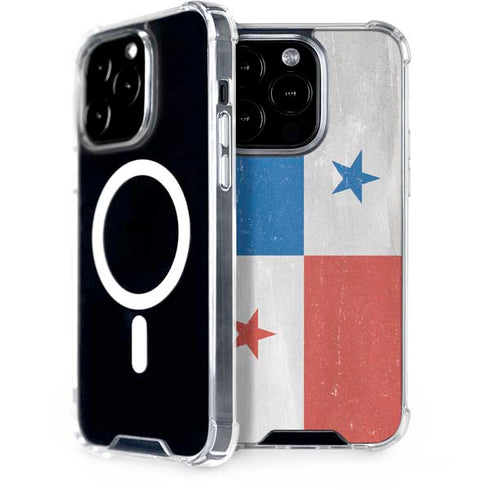 Panama Flag Distressed iPhone 14 Pro MagSafe Case