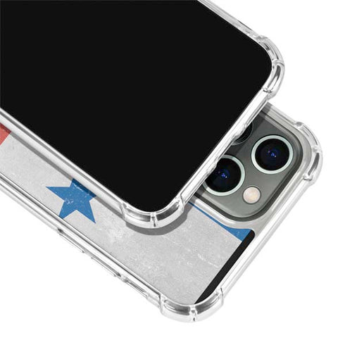 Panama Flag Distressed iPhone 14 Pro Max Clear Case