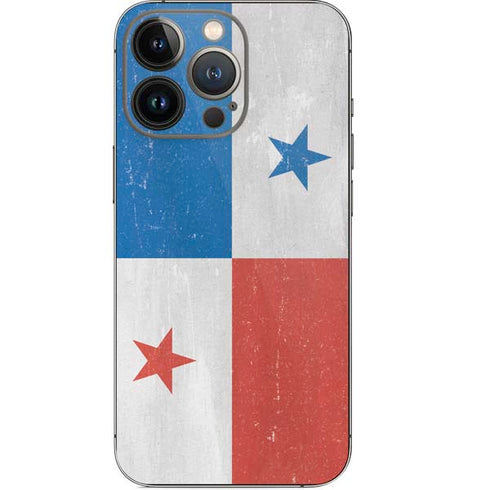 Panama Flag Distressed iPhone 15 Pro Skin