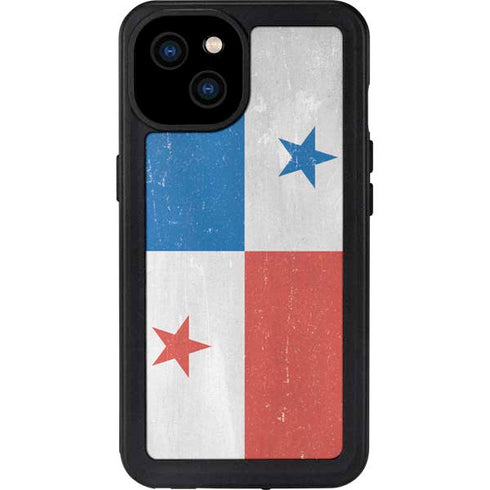 Panama Flag Distressed iPhone 15 Plus Waterproof Case