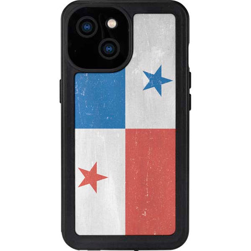Panama Flag Distressed iPhone 15 Waterproof Case