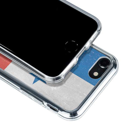 Panama Flag Distressed iPhone SE (2nd & 3rd Gen) Clear Case