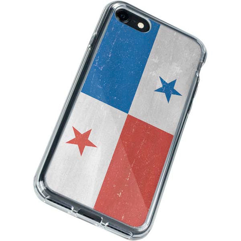 Panama Flag Distressed iPhone SE (2nd & 3rd Gen) Clear Case