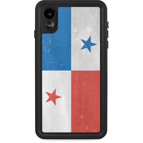 Panama Flag Distressed iPhone XR Waterproof Case