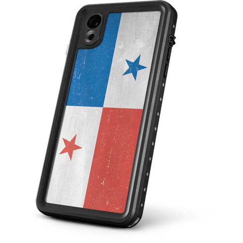 Panama Flag Distressed iPhone XR Waterproof Case