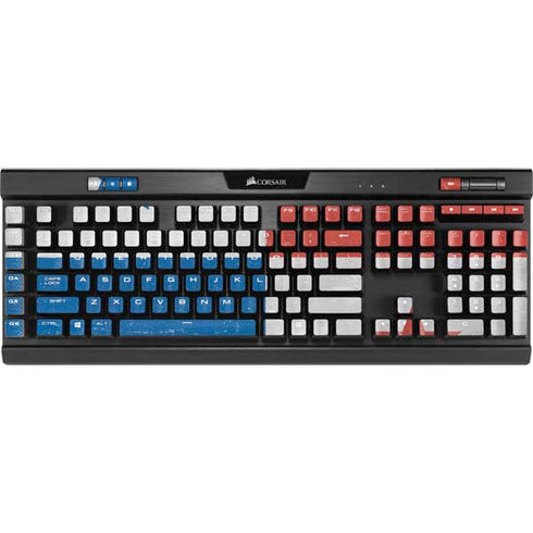 Panama Flag Distressed K95 RGB PLATINUM Mechanical Gaming Keyboard Skin