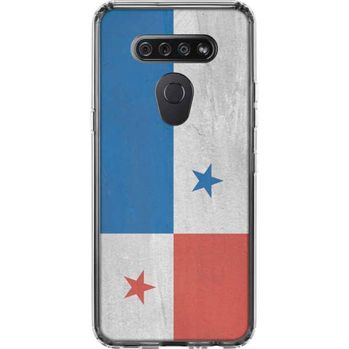 Panama Flag Distressed LG K51/Q51 Clear Case