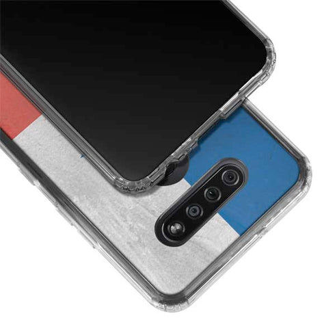 Panama Flag Distressed LG K51/Q51 Clear Case
