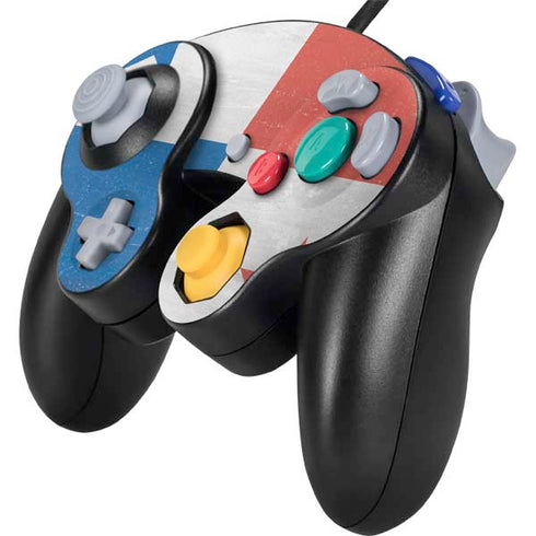 Panama Flag Distressed Nintendo GameCube Controller Skin