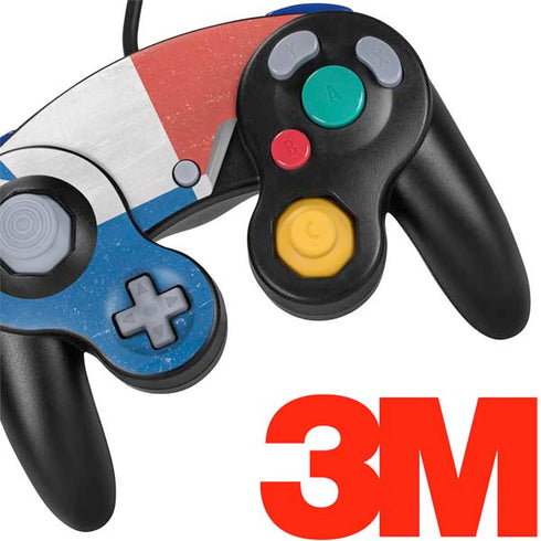 Panama Flag Distressed Nintendo GameCube Controller Skin