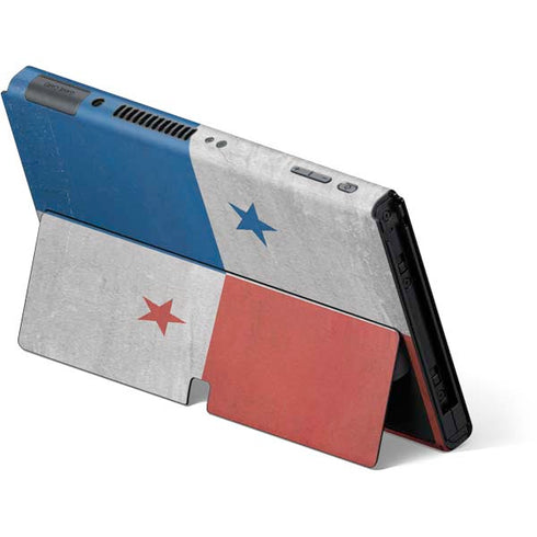 Panama Flag Distressed Nintendo Switch OLED (2021) Skin