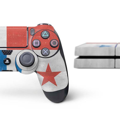 Panama Flag Distressed PS4 Console and Controller Bundle Skin