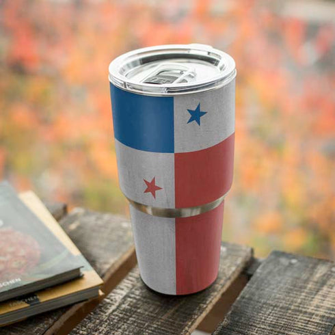 Panama Flag Distressed Yeti 30oz Rambler Tumbler Skin