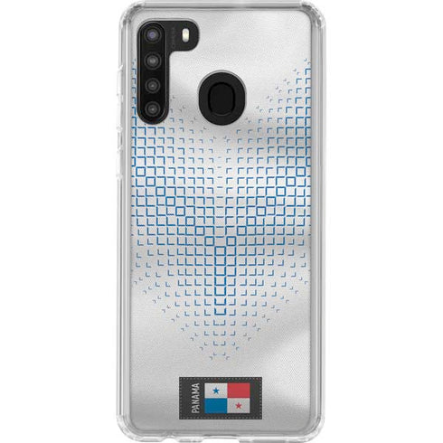 Panama Soccer Flag Galaxy A21 Clear Case