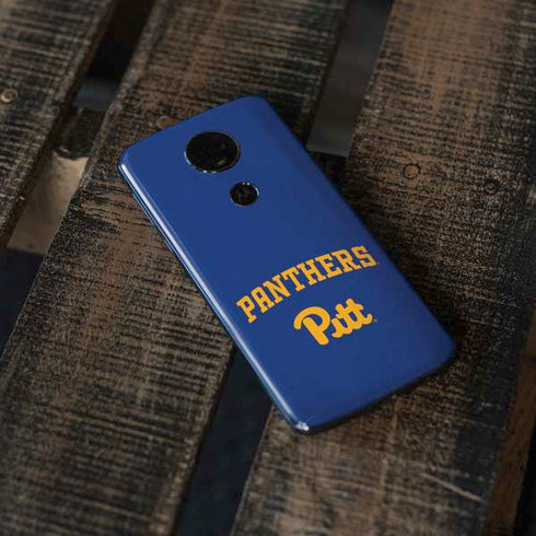 University of Pittsburgh Panthers Pitt Moto E5 Plus Skin
