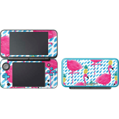Bouffants and Broken Hearts Party Flamingos Nintendo 2DS XL (2017) Skin