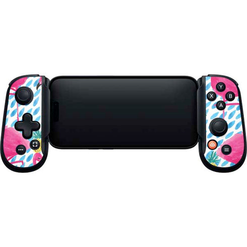 Bouffants and Broken Hearts Party Flamingos Backbone One for iPhone Game Controller Skin